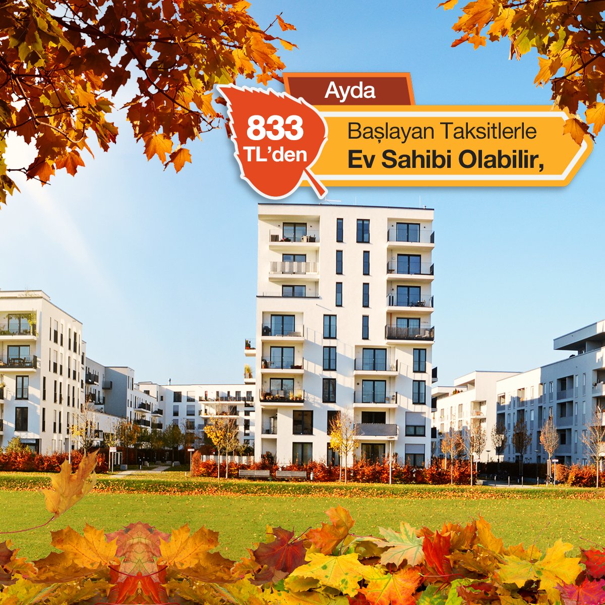 destekevim's tweet photo. Bu sonbahar da ev ve araba hayalleriniz son bulmasın! Destekevim ile 833 TL’den başlayan taksitlerle ev sahibi olabilir, 411 TL’den başlayan taksitlerle araba hayallerinize kavuşabilirsiniz… #destekevim
#faizsiz #peşinatsız #kredisiz #konut #ev #araba #destekleev #desteklearaba https://t.co/joJBt5W9f5