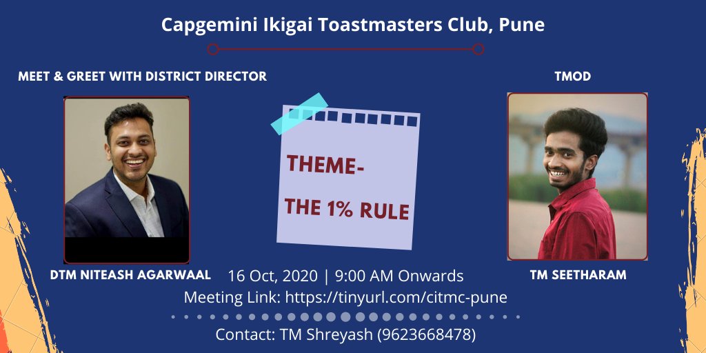 Friday, I had an amazing time hosting  @d98tm District Director DTM  @niteshaga A quick summary of the session - The 1% RuleA simple yet powerful practice to get the best out of youSo what is it? #Toastmasters  #District98  #mondaythoughts  #MondayMotivation [6 min read]