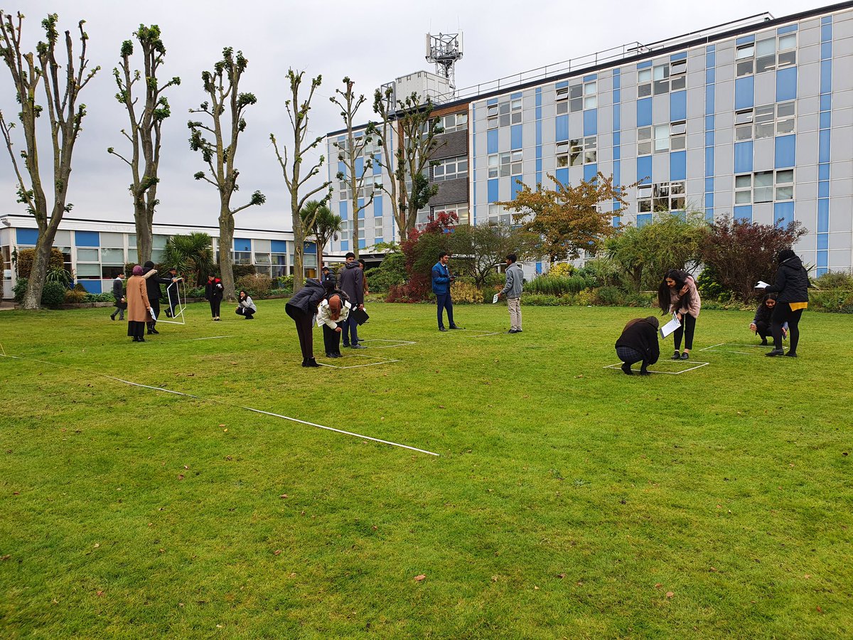 HGS_Sci's tweet photo. Year 13 biologists outside today collecting biodiversity data from our school grounds. #biodiversity #fieldwork https://t.co/9Y5iWjus9g