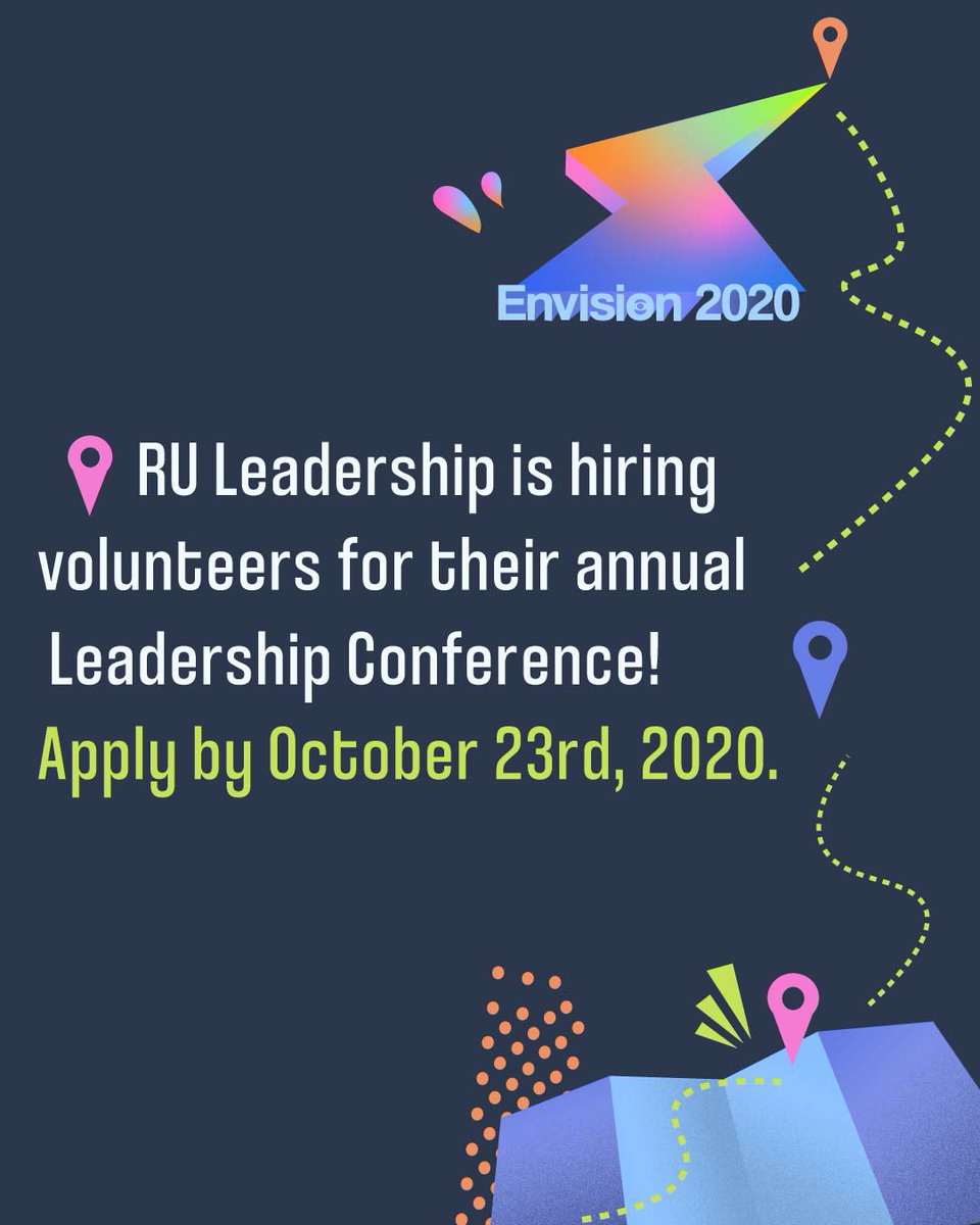 Our annual student leadership conference #Envision2020 will be held on November 21, 2020, and we need YOUR help to make this event breathtaking✨

Apply to be an Envision 2020 Volunteer by clicking the link: docs.google.com/forms/d/1GRQIt…