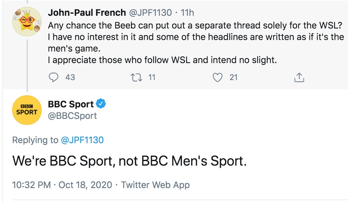 WomeninFootball's tweet photo. We'll just leave this here, thanks @BBCSport 👌 https://t.co/NOXUKizWcw