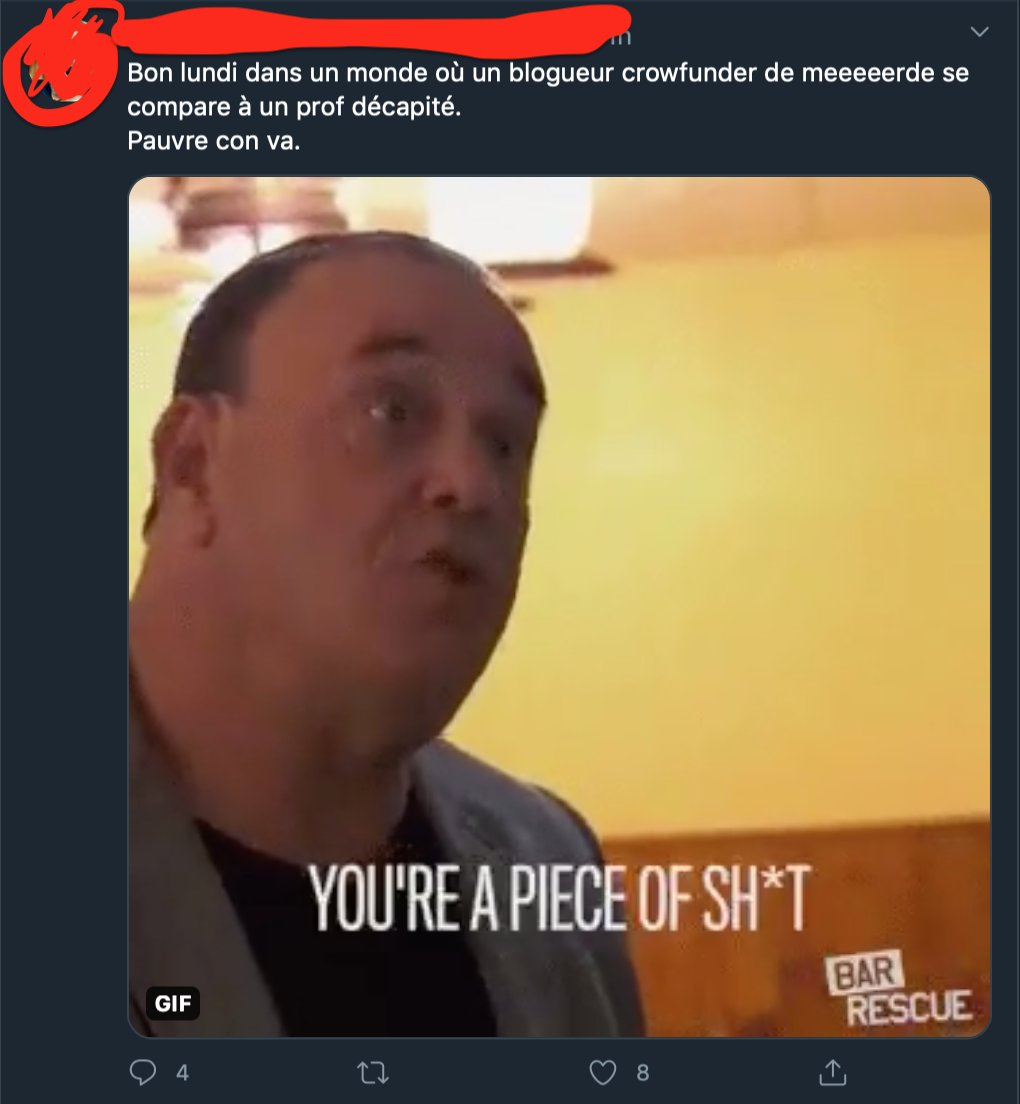 marcelsel's tweet photo. Lundi matin habituel. Injures, dénigrement, doxing et dites, le « virus » à éradiquer, c'est bien le terrorisme ? Parce que #pasclair #ouch https://t.co/pXZoDfw8Ye