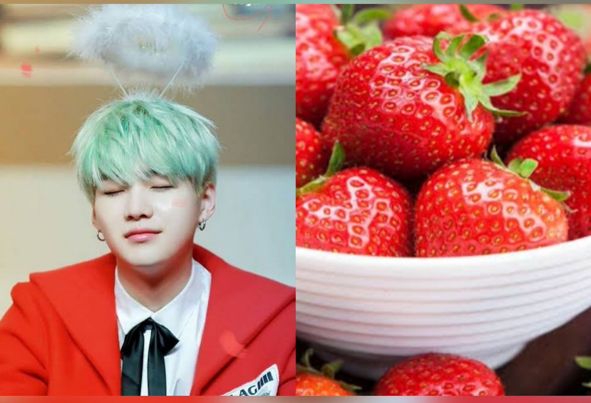 Min Yoongi as strawberry.