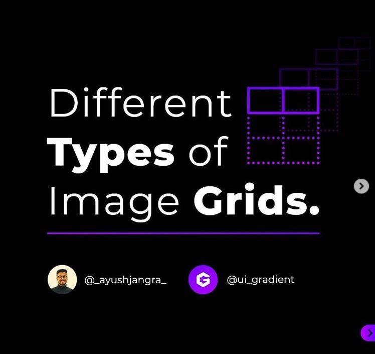 Different types of #imagegrids
Link: instagram.com/p/CGg51zBB5Oy/

#design #designinspiration #ux #instaui #uxdesign #uitrends #dailyui #ui #userexperience #webdesign #website #uiux #userinterface #webdesigner #digitalart #designlife #uxbites #uigradient #ui_gradient #imagegrids