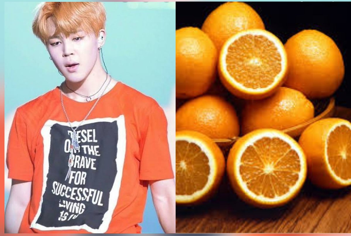 Park Jimin as orange.