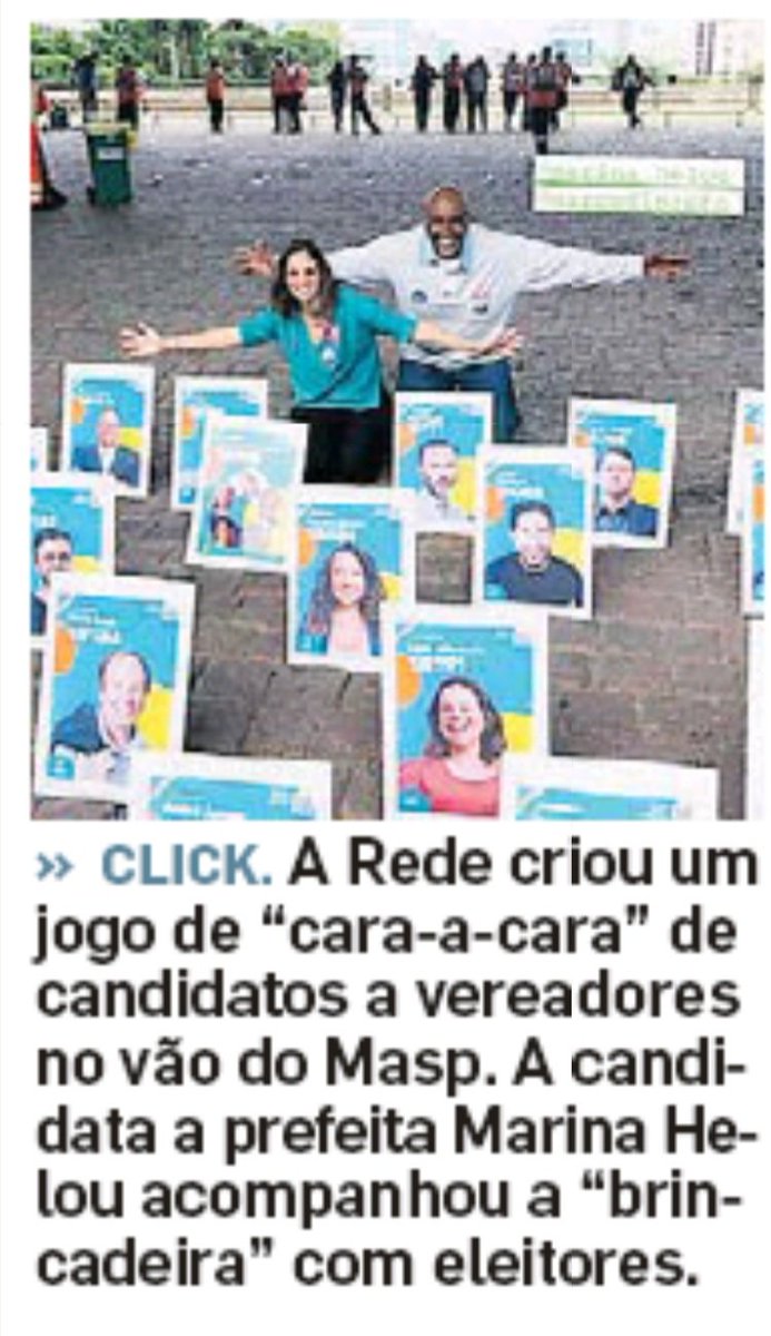 GiovanniMockus's tweet photo. Hoje a @redesaopaulosp está novamente no "click" da @colunadoestadao!
✅ Inovação e criatividade na hora de fazer a boa política, são práticas da @REDE_18.
#Marina18 #REDESP #REDE18 https://t.co/asr9RGyHSd