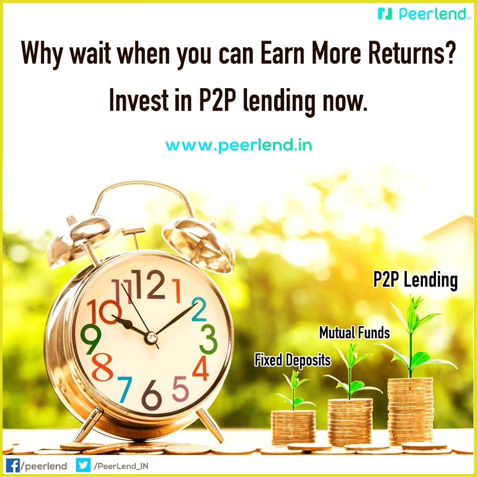 PeerLend_IN's tweet photo. Why should you invest in P2P Loans in 2020?
1. You earn 18 – 36 percent returns.
2. You get to decide the interest returns and not the market.
3. Interest rates do not change during the loan tenure.
4. Returns more stable than stock market.
#P2PLending #P2PIndia #1P2P https://t.co/eq7kBA22s5