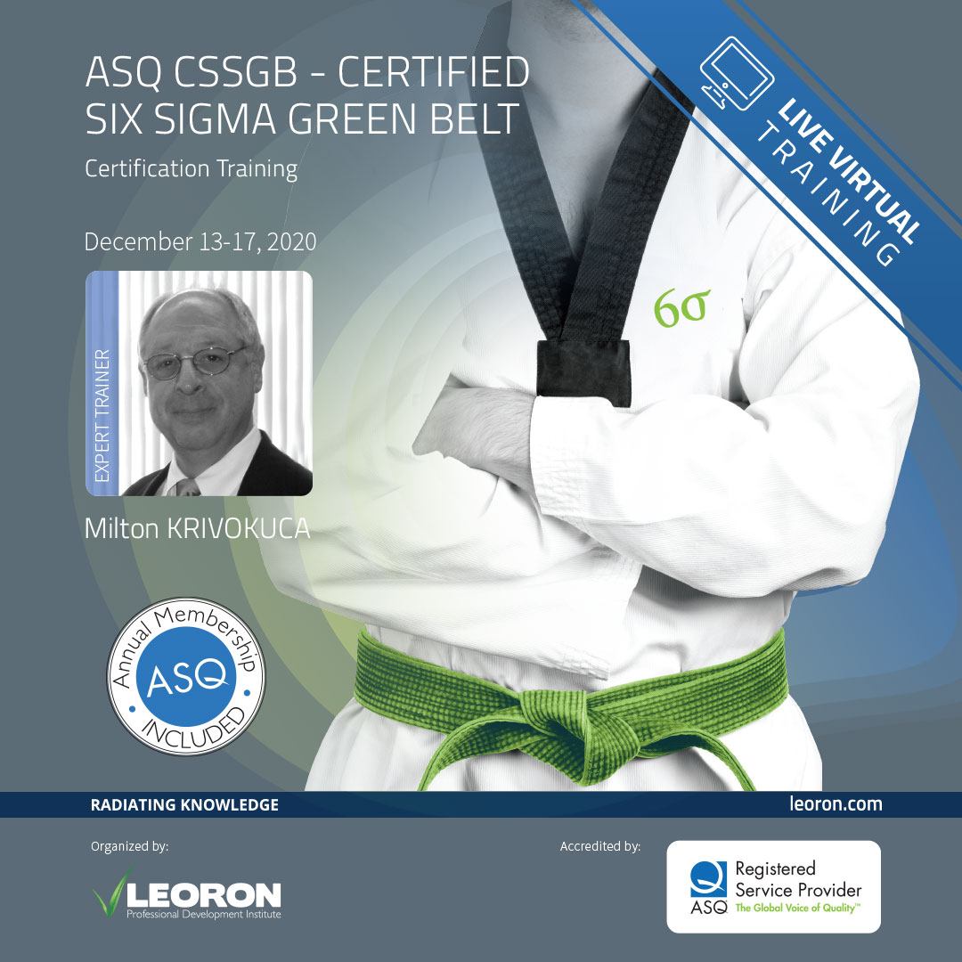 LeoronInstitute's tweet photo. Six Sigma Green Belt is one of the most recognized business management strategies focusing on quality and process improvement. 

Join our session:
👉 December 13-17
👉Expert Trainer Milton Krivokuca
👉Register now: info@leoron.com

#leoron #myleoron #CSSGB https://t.co/ZMwSzprRnz