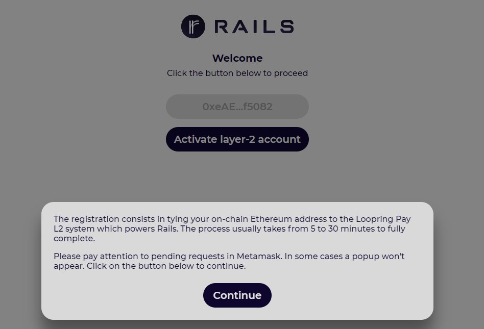 AlexSaundersAU's tweet photo. @VitalikButerin @finestonematt Just set up then. Only took a couple of minutes &amp; a couple of dollars. Very easy. Well done @Rails_eth &amp; @loopringorg. https://t.co/rTzHQzORks