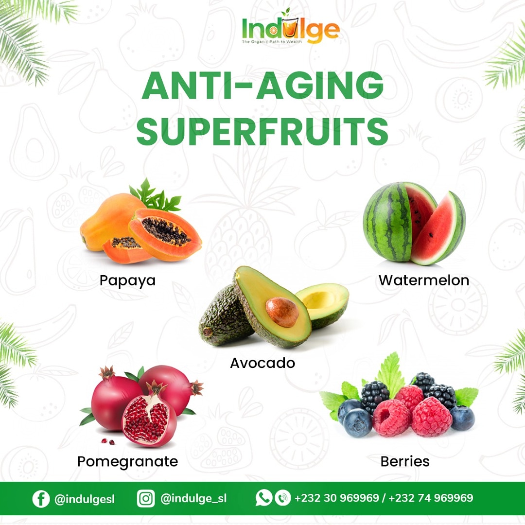 IndulgeSl's tweet photo. Fruits are the perfect anti-agers gifted by the nature to make you look and feel younger. These fruits are potent to slow down aging in your body and systems. https://t.co/t0rAJANKVV