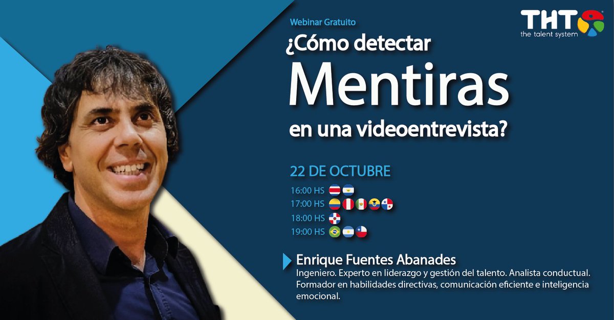 escuelaesin's tweet photo. 🔴Webinar GRATUITO🔴
 ¿CÓMO DETECTAR MENTIRAS EN UNA VIDEOENTREVISTA?🤥

Las plazas son limitadas y si crees que te puede interesar, tan solo me tienes que pedir la invitación mediante un comentario. Con gusto te la pasaré por privado.

#rrhh #recursoshumanos https://t.co/IJcKTELnV1