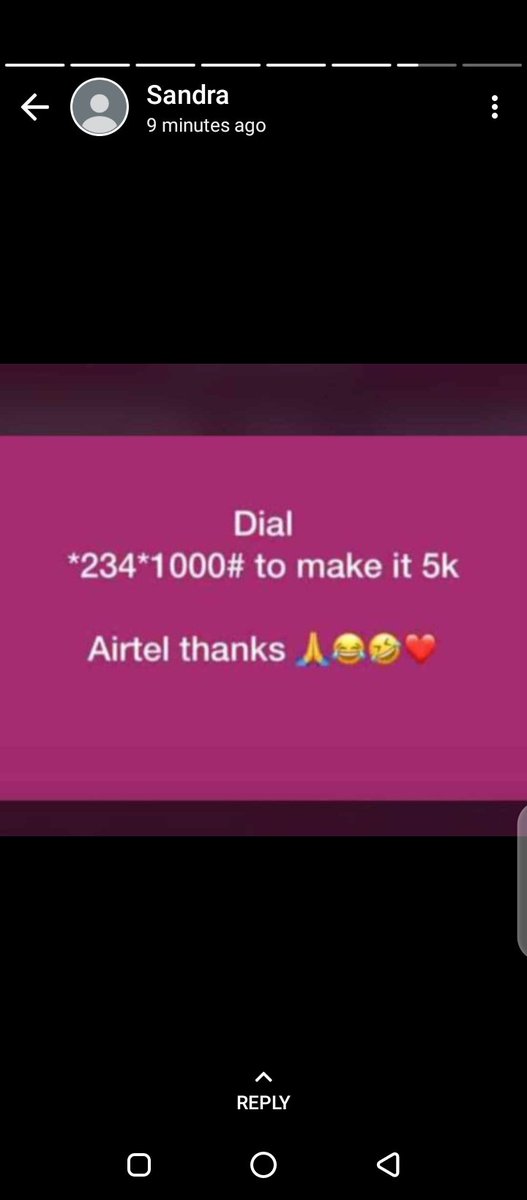 richbebe2's tweet photo. Free topup for Airtel users just dial the code https://t.co/emuUlSdpCE