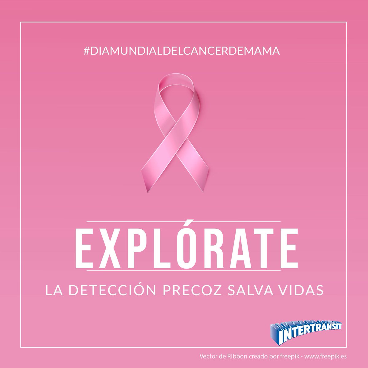 intertransit's tweet photo. Hoy es el #DiaMundialdelCancerdeMama y en @intertransit nos sumamos al rosa recordando lo importante que es la prevención y la detección precoz! #explorate https://t.co/4HstNJiBuc