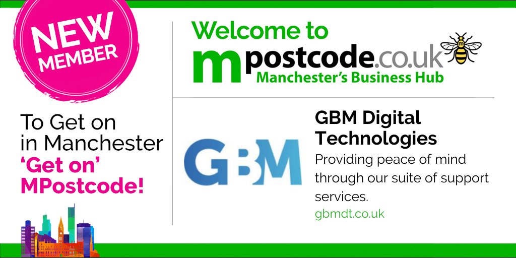MBH_BusinessHub's tweet photo. New member announcement π’
@GBMBiz are now members of MPostcode π€
Providing peace of mind through our suite of support services.
https://t.co/0Wrxv1oQPw
#networking #network #community #manchester #manchesterbusiness #businessnews #event #events #mpostcode #businessnetworking https://t.co/kNCGJsTFIa