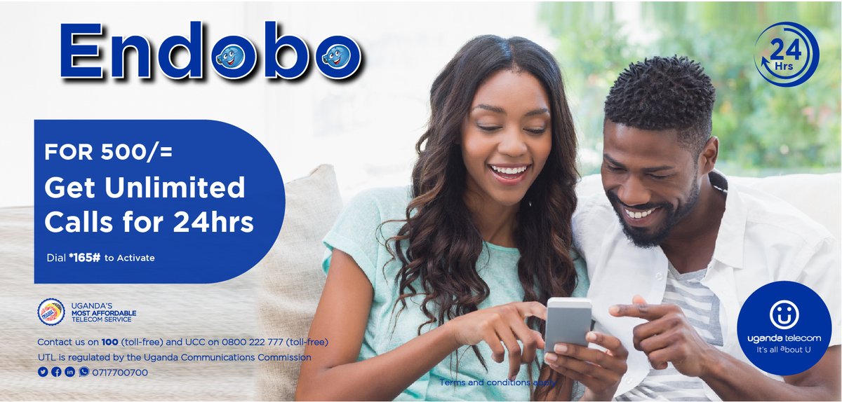 Utcl_ug's tweet photo. It’s a new week! Get unlimited Minutes of #Endobo UTL to UTL ALL Day and ALL Night! Dial *165*# to activate! https://t.co/xChzAbQdyp