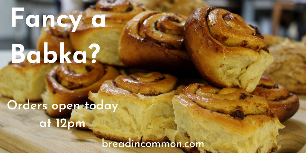 BArtsStoke's tweet photo. A freshly baked Babka with your Saturday morning coffee sounds pretty good right? Order that and more from @bread_in_common!
Ordering closes on Wednesday 21st at 6pm.
Orders will be delivered on Friday 23rd between 2pm and 9pm.
#RealBreadCampaign #LocalBaker #Baking #Babkas https://t.co/LSHko694H4