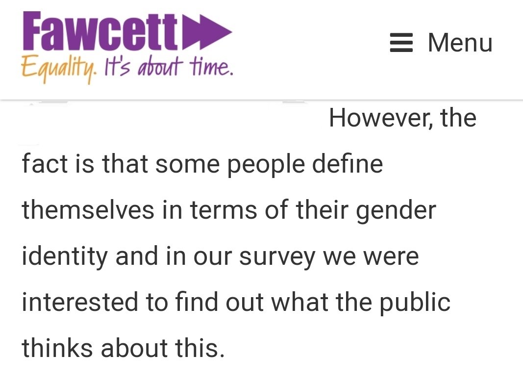 But they had made the mistake of conflating sex and gender when they surveyed the public (Why?? Perhaps they first consulted their ally organisations and let them set the terms?)