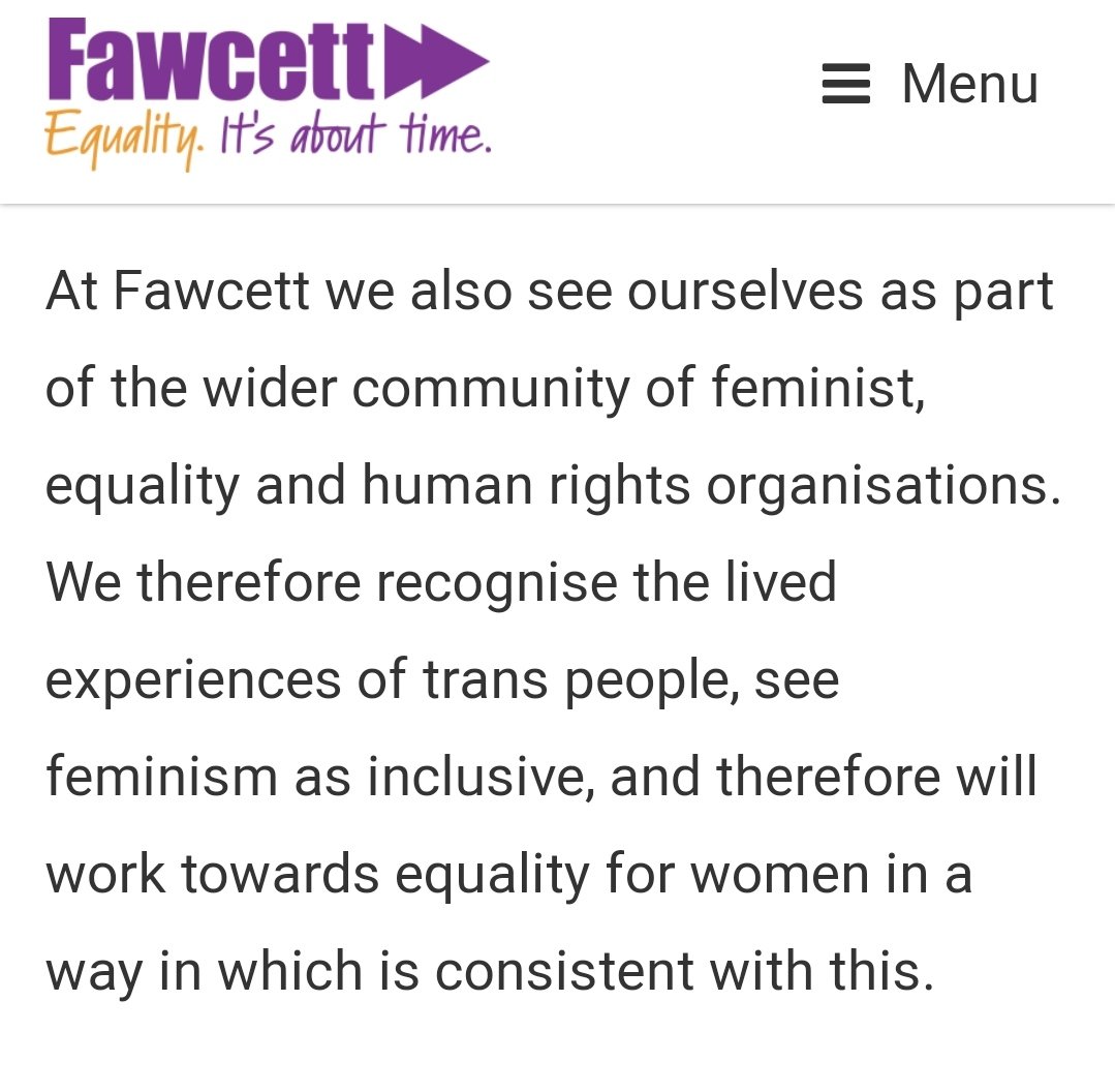 Here is where they gave in: in the final paragraph they fudged it and said "feminism is inclusive" and commited to consistency with the wider community of equality and human rights orgs