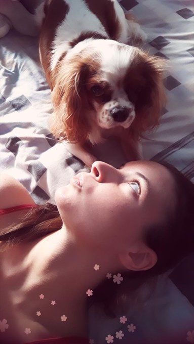 Vid&aacute;m sz&eacute;p h&eacute;tfőt k&iacute;v&aacute;nok mindenkinek! 😚 #relaxathome# #withmybeautydog# 💖❤ https://t.co/u9SspEl4n7