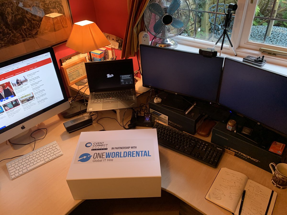jamie_cvent's tweet photo. I thought I had enough tech kit in my study, however very happy to receive my ‘speaker kit’ from ⁦@oneworldrental⁩ for #cventconnecteurope by ⁦@cvent⁩   Can’t wait... https://t.co/rwdSemXIEP