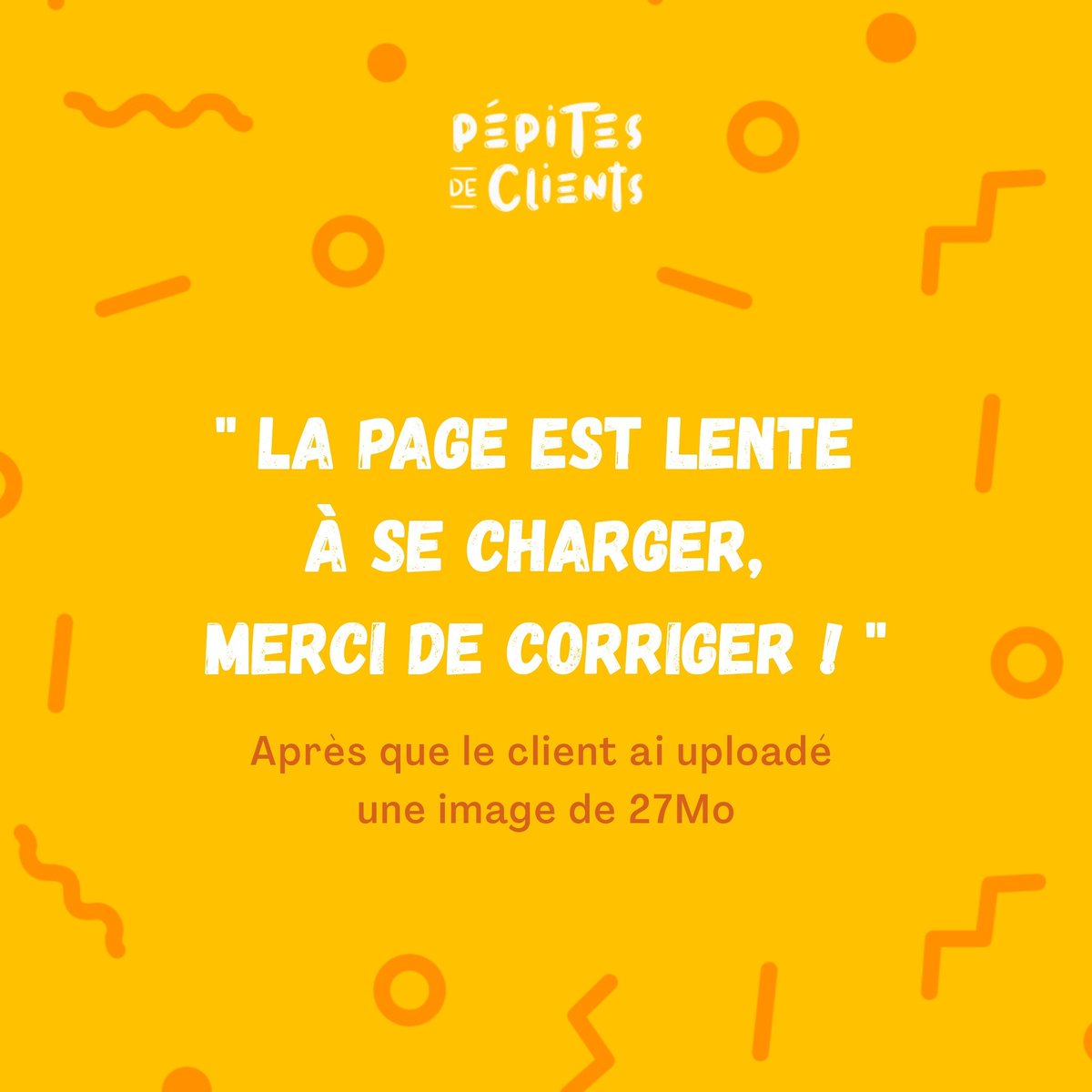 pepitesdeclient's tweet photo. On peut techniquement faire de belles choses mais on ne peut pas faire de miracles 🤣

Je pense que le problème se situe entre la chaise et l'écran 😁

#upload #siteweb #siteinternet #wordpress #performances #freelance #developpeur #developpeurweb #developpeurfreelance https://t.co/z666SmMOxo