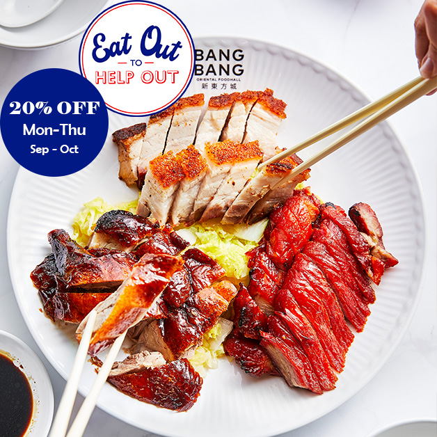 Roast duck, BBQ Pork or Roast Pork? Why not get all 3 types of BBQ and get 20% off? Yes!  you can enjoy 20% off your food at Four Seasons Chinese Restaurant every Monday - Thursday throughout October (T&amp;Cs Apply).

For more information: bangbangoriental.com/event/20-off-s…