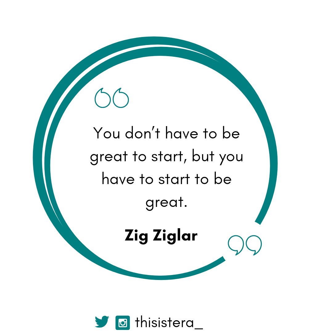 thisistera_'s tweet photo. “You don’t have to be great to start, but you have to start to be great.”
– Zig Ziglar
#MondayMotivation #MotivationalQuotes https://t.co/3uVwY8HAM5