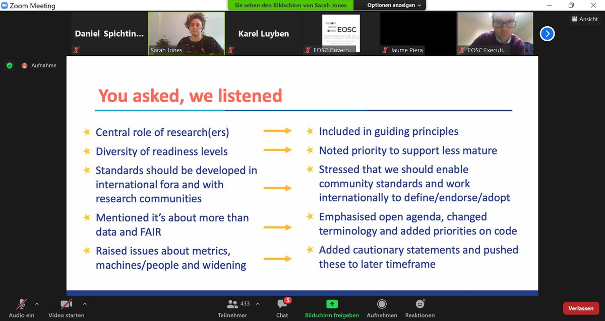 danielsp's tweet image. update on the #EOSC strategic agenda (&quot;SRIA) by @SarahRoams based on previous public consultation #EOSCSymposium2020