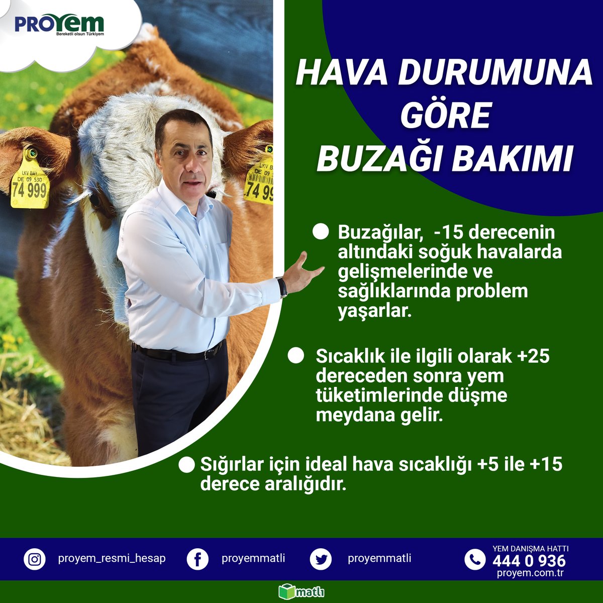 proyemmatli's tweet photo. ‼HAVA DURUMUNA GÖRE BUZAĞI BAKIMI‼⠀
#buzağı #buzağıbakımı #hayvancılık #yem #proyem #matlı https://t.co/gVj0Tenqjh