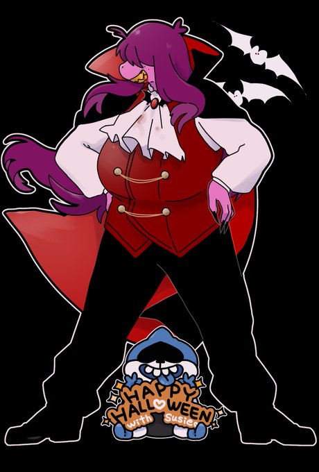 ドラキュラとお使いコウモリちゃん🦇

 #hhws2020
 #deltarune 