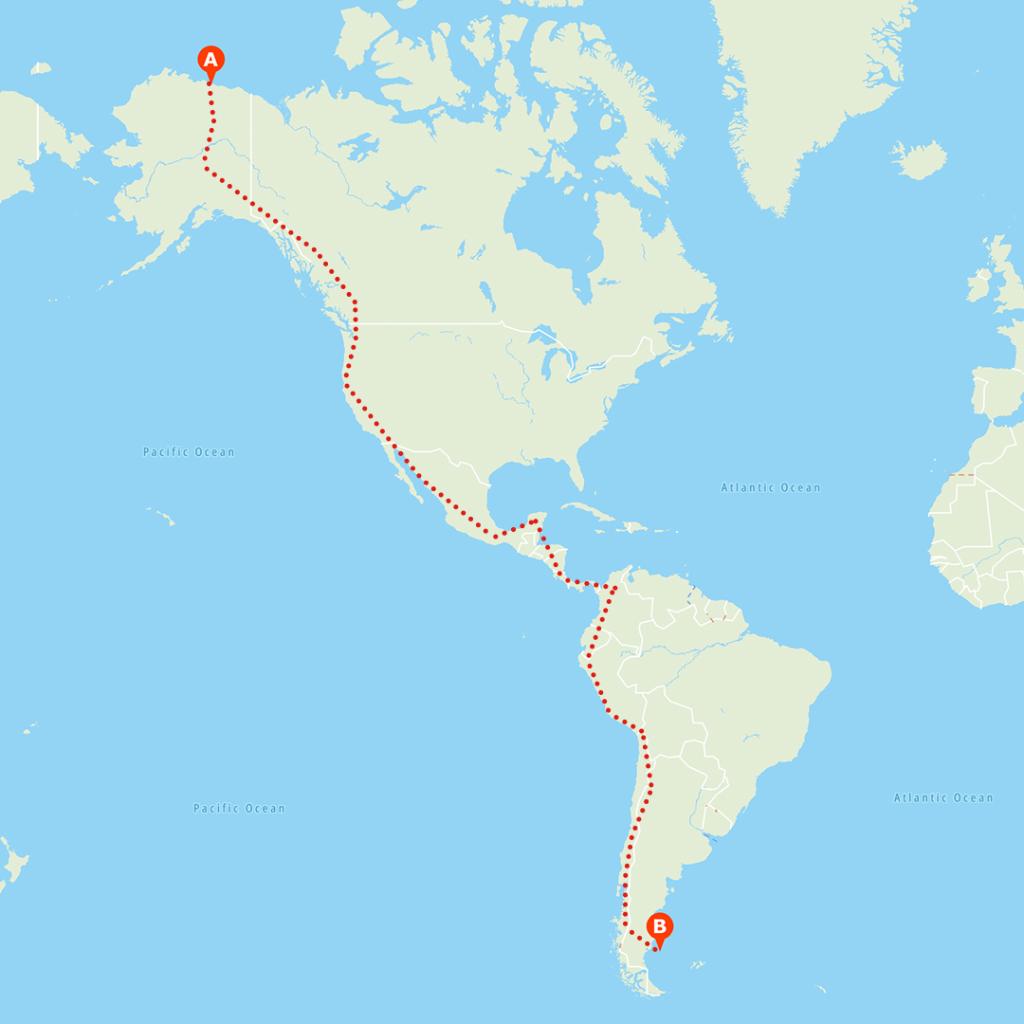 TomTom's tweet image. When it comes to roads, the Pan-American Highway claims to be the longest road network in the world, covering approximately 48,000km.  

The roads connect more than 20 countries throughout the Americas! #MapFactMonday