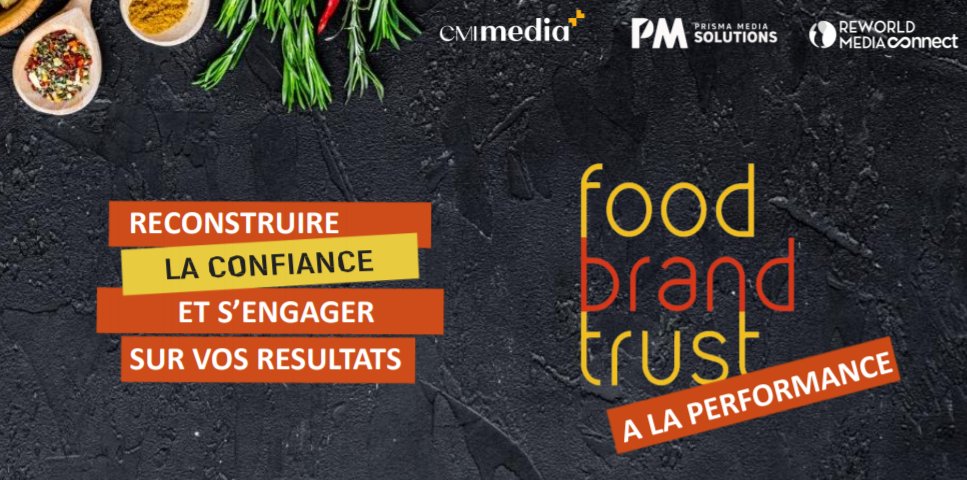 CMIMediaFrance's tweet photo. FOOD BRAND TRUST lance une offre à la performance auprès des marques alimentaires, pour accompagner davantage les annonceurs vers la reprise : https://t.co/CkGtIiwcss 
@PrismaMediaS @ReworldMediaC https://t.co/c9zeJ3spGO