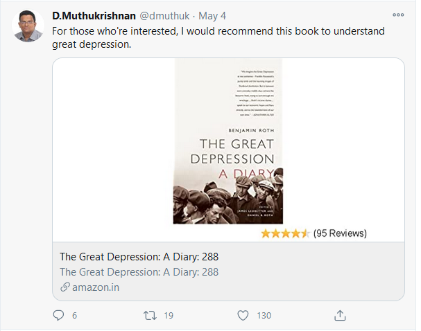 16. The Great Depression: A Diary https://amzn.to/3kcOGyz 