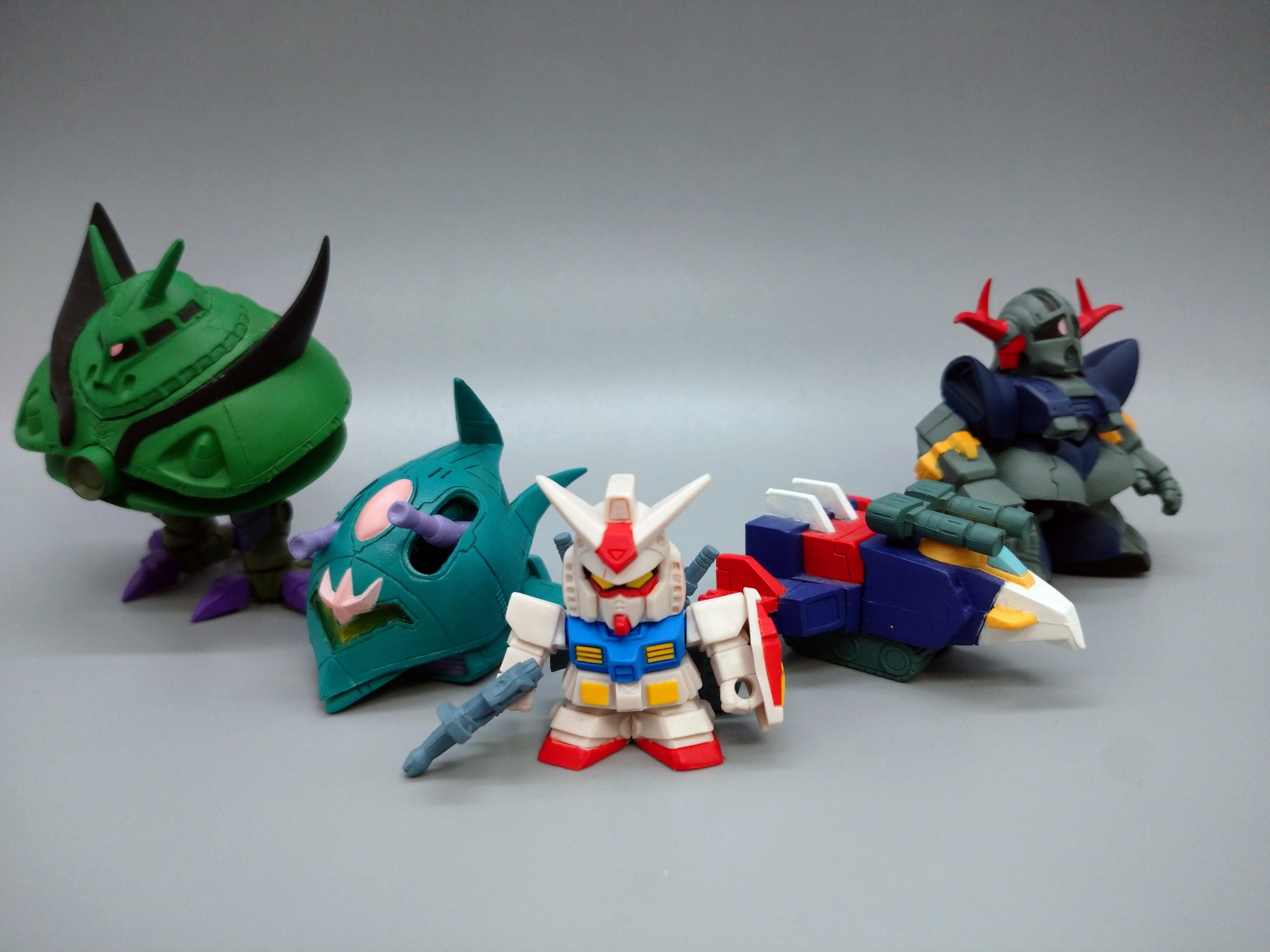 バンダイ ￼ SDガンダムフルカラーDX フルコンプ BANDAI ガシャポン SDガンダム フルカラーDX 全5種セット : 御宅