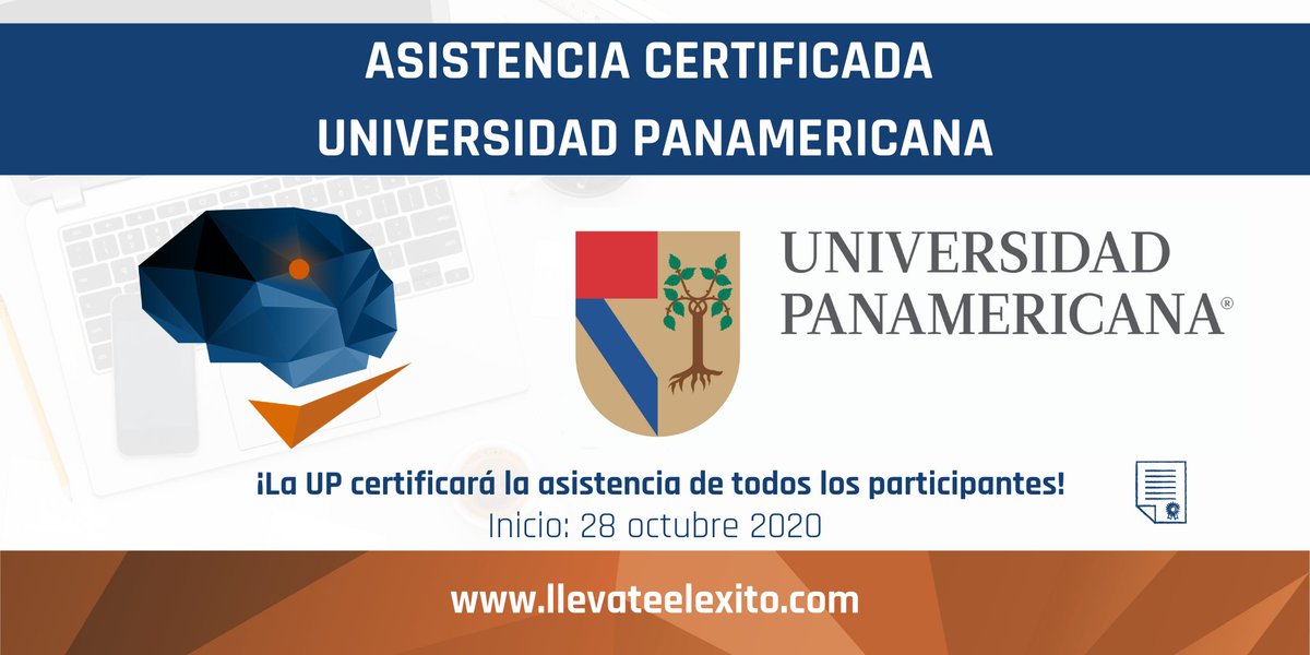 📜 La asistencia al 1er Encuentro Educativo: <a href="/llevateelexito_/">1er Encuentro Educativo: Llévate el Éxito</a> contará con la certificación de la Universidad Panamericana <a href="/UPInstitucional/">Universidad Panamericana</a> 

💻 ¡También en su formato digital!

👉 Aprovecha todas las ventajas formativas del mayor encuentro educativo del momento

#Educación