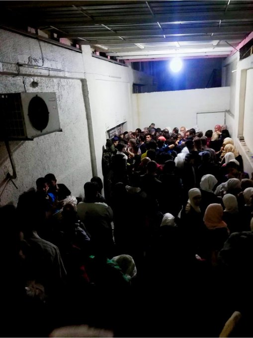 M_Alneser's tweet photo. more pictures from bread lines in #Damasus. The right one is in Mashrou' Dumar (New Cham) last night.
#Syria https://t.co/2bagntEKFA
