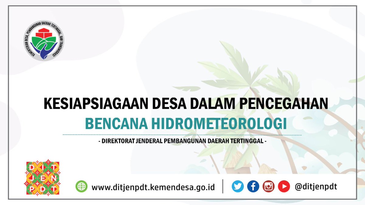 Ditjen_PPDT's tweet photo. Kesiapsiagaan Desa Dalam Pencegahan Bencana Hidrometeorologi.

#DesaTanggapBencana
#DanaDesa https://t.co/mWi9enaMgZ
