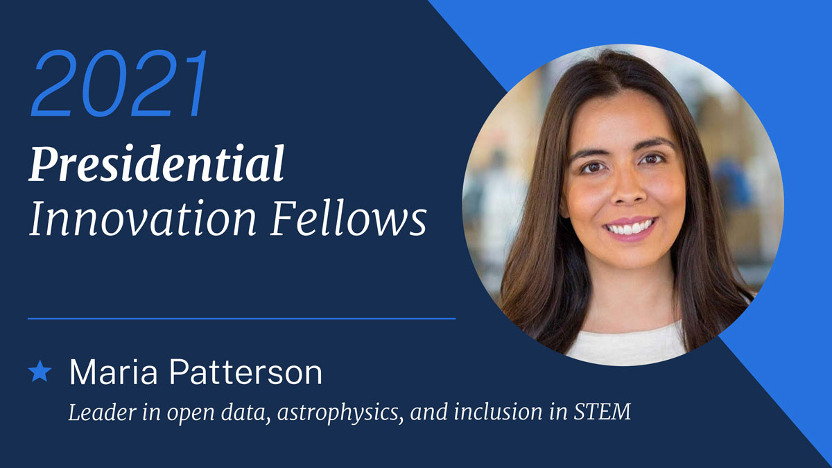 Maria Patterson brings expertise in open data, astrophysics + D&I in STEMShe’ll be joining  @USDOL to help ensure HR AI tools aren’t unintentionally biased against people with disabilitiesThrilled she’s joining the  #CivicTech movement!  #PIF2021  https://www.gsa.gov/blog/2020/10/19/passion-and-purpose-meet-the-2021-presidential-innovation-fellows