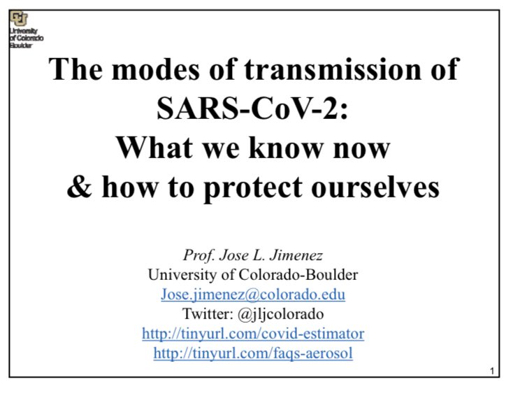 [Thread] Will  #Level5 work? Contacts between people are not all high-risk, & research says that most people with  #COVID19 only transmit to 1 other person or fewer.. ‘It’s often not very contagious’ 1/ [  @jljcolorado  http://cires1.colorado.edu/jimenez/COVID/2020_10_15_Jimenez_Pres_ATECYR_SalutLaboral.pdf ]