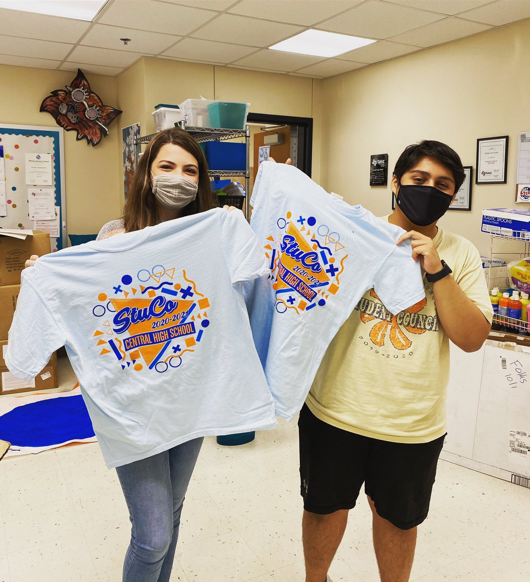 STUCO MEMBERS!!! our shirts have arrived. You can go to Ms.Folks room 106 in schweitzer during passing period between 2nd and 3rd, during lunch, or afterschool.