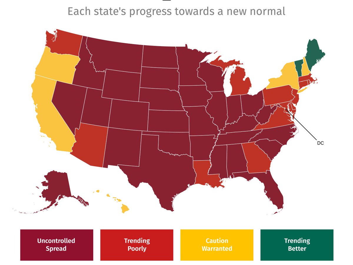 We are now at a point where we have to name the states where there is NOT broad spread. Only places with very active management in the Northeast and California aren’t out of control.