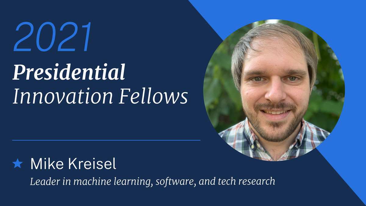 Mike Kreisel brings expertise in machine learning, software & tech researchHe’ll be joining  @EPA to work on enterprise information programs to protect human health & the environment We’re thrilled he’s joining the  #CivicTech movement!  #PIF2021  https://www.gsa.gov/blog/2020/10/19/passion-and-purpose-meet-the-2021-presidential-innovation-fellows