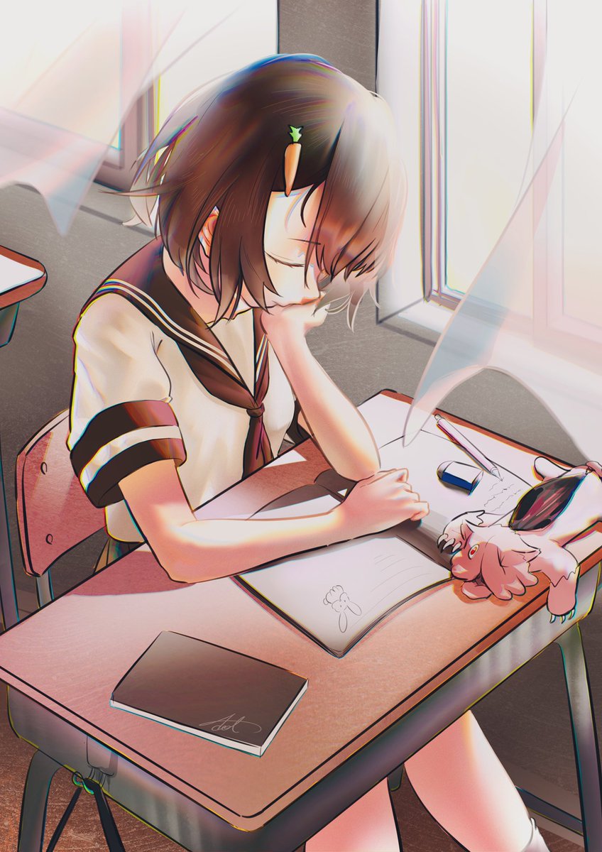 窓際の席のあの子 絵描きさんと繋がりたい 秋の創作クラスタフォロー祭り Adotのイラスト 窓際の席のあの子 絵描きさんと繋がりたい 秋の創作クラスタフォロー祭り Adotのイラスト