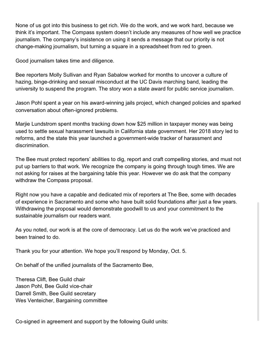 We have alarming news.The owner of The Sacramento Bee is trying to tie journalists’ pay to the number of clicks their stories get.We’re urging the company to reconsider. Here's our letter to McClatchy’s new CEO about how this could hurt our community. #NoPayForClicks 1/9