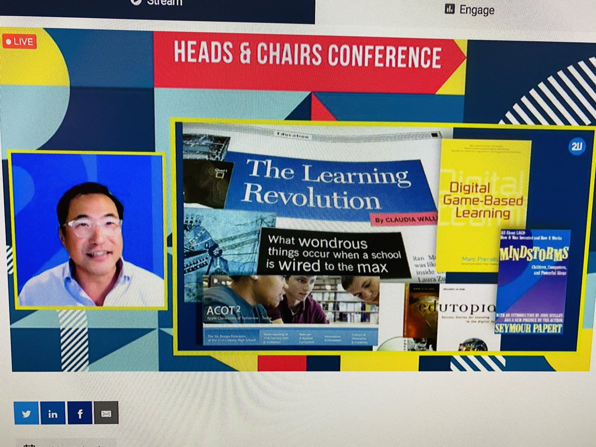 School Heads and Board Chairs are being inspired by Luyen Chou of 2U. How do we transform education for our students? How do we maximize the evolution of technology? ⁦<a href="/CAIS_Schools/">CAIS</a>⁩