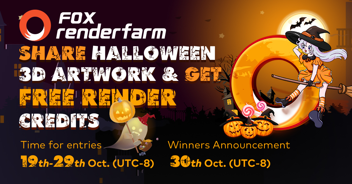 foxrenderfarm's tweet image. Winner will be announced on 30th Oct. (UTC-8)✨🥰
👻Enjoy powerful cloud render farm for spooky Halloween render!
GOOD LUCK everyone 😍✨🤗💋😱

 #Halloween #3DCreation #3D #GiveawayAlert #OnlineContest #Giveaway #3DArtworksWanted