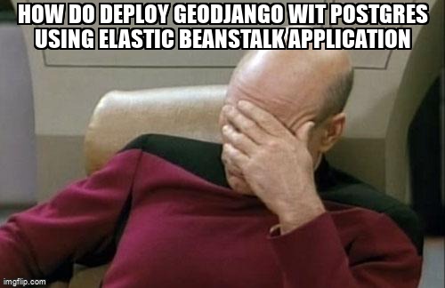 overflow_meme's tweet image. How do deploy GeoDjango wit Postgres using Elastic Beanstalk Application stackoverflow.com/questions/6442… #geodjango #amazonelasticbeanstalk #django