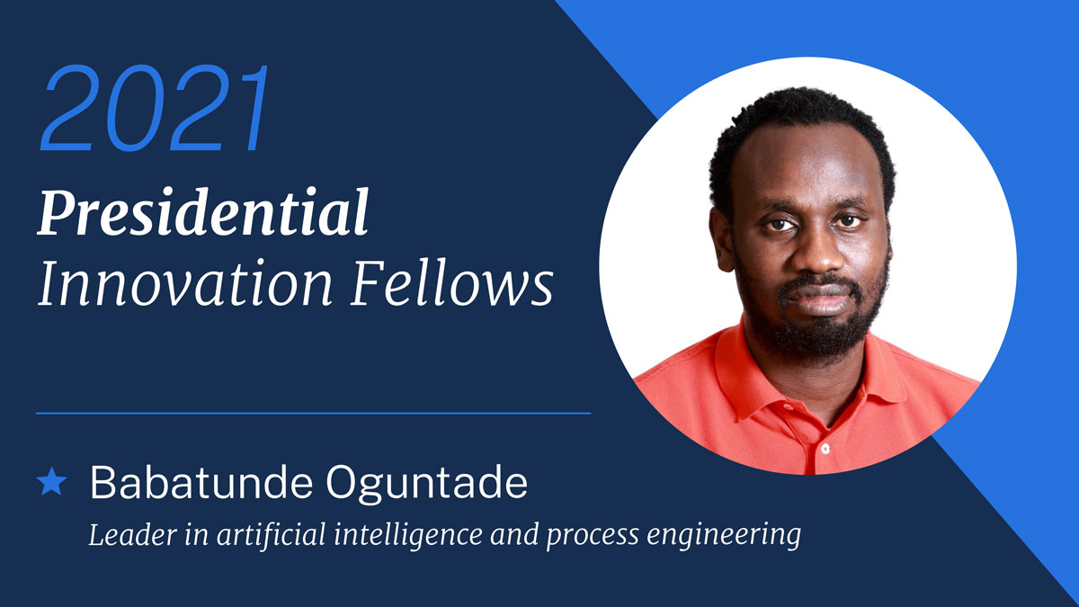 Babatunde Oguntade brings expertise in AI & process engineeringHe’ll be joining @USDeptVets to work on AI tools that streamline veterans benefits delivery We’re thrilled he’s joining the  #CivicTech movement!  #PIF2021  https://www.gsa.gov/blog/2020/10/19/passion-and-purpose-meet-the-2021-presidential-innovation-fellows