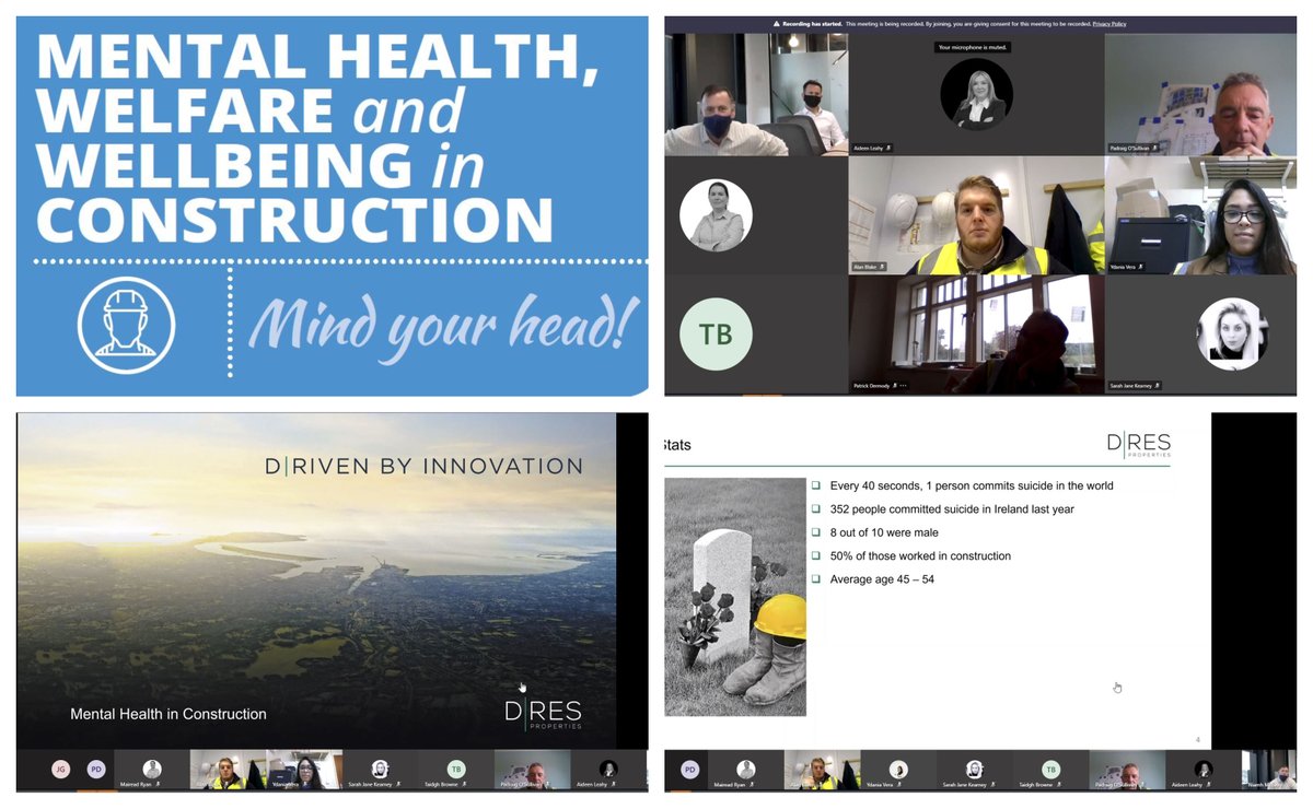 A fantastic presentation on the importance of looking after your mental health by our Head of Health and Safety Brendan McKeever to kick off Construction Safety Week 2020. #CIFSafety20