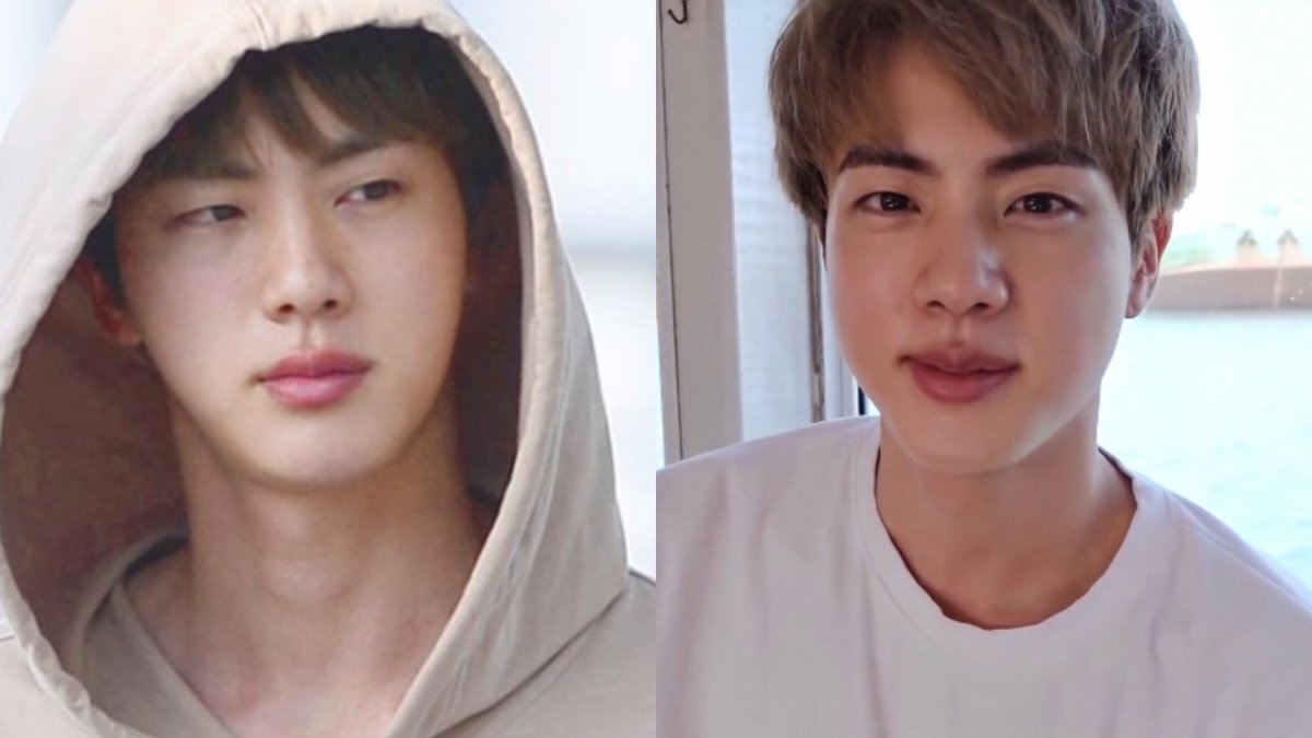 kkoobap's tweet photo. seokjin: i OnLy LoOk gOoD bEcAuSe oF mAkE uP

also him: https://t.co/wYRr3s6NAE
